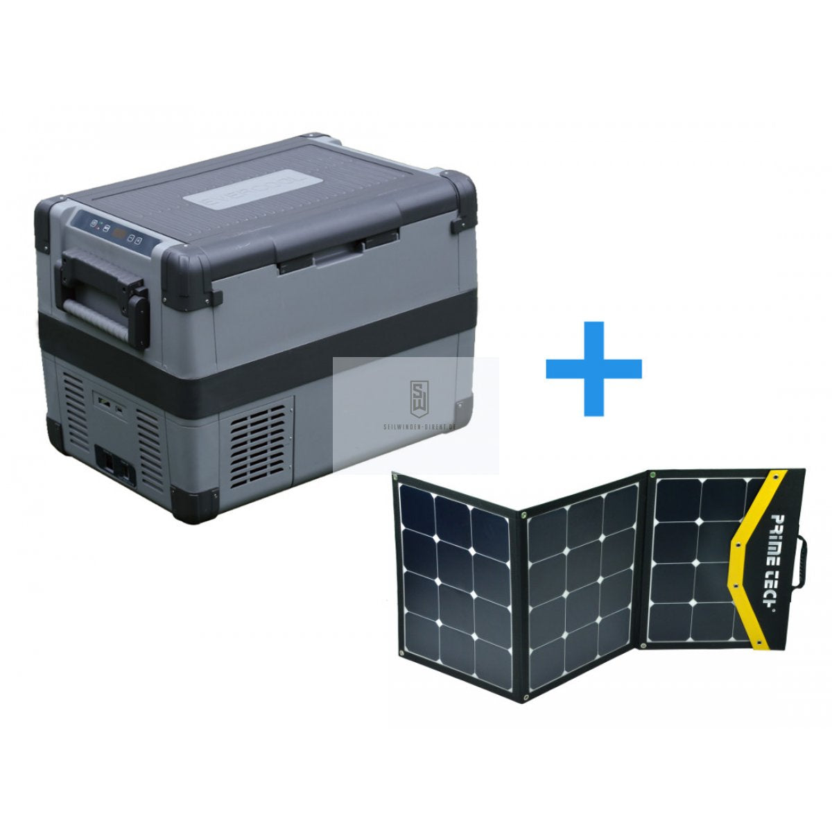 Kompressor-Kühlbox 60 Liter bis -22°C, 12/24 Volt 120WP Solar-Bundle > 