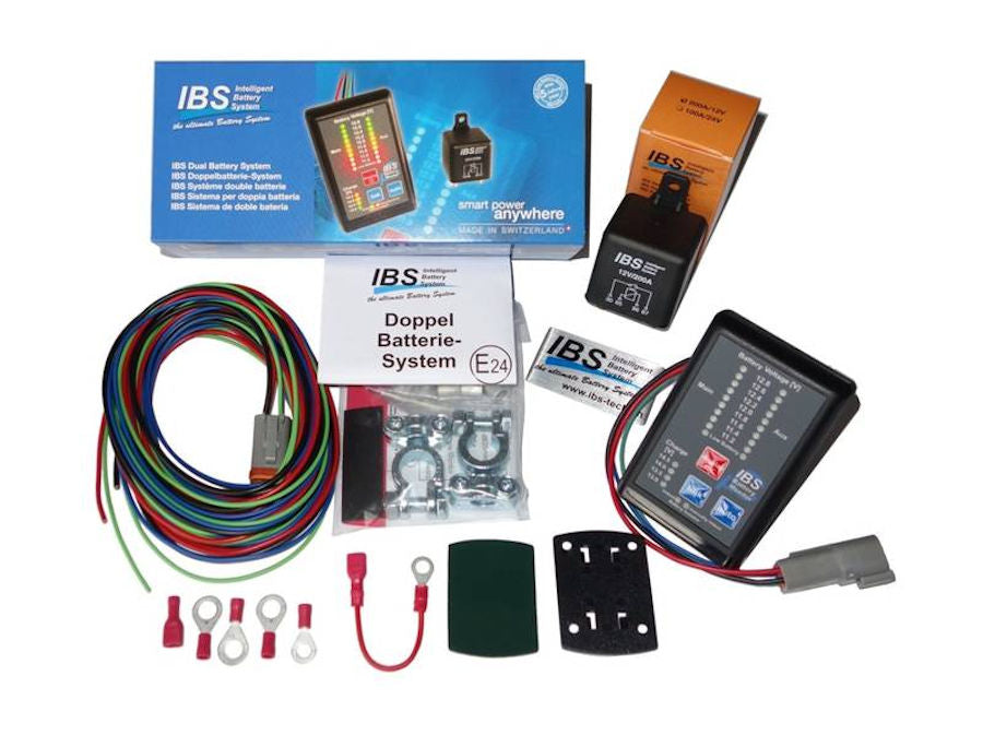 IBS Doppelbatteriesystem IBS-DBS, 12-V, FÜR IBS-DBM geeignet, mit Monitor - THEGREENMONKEY