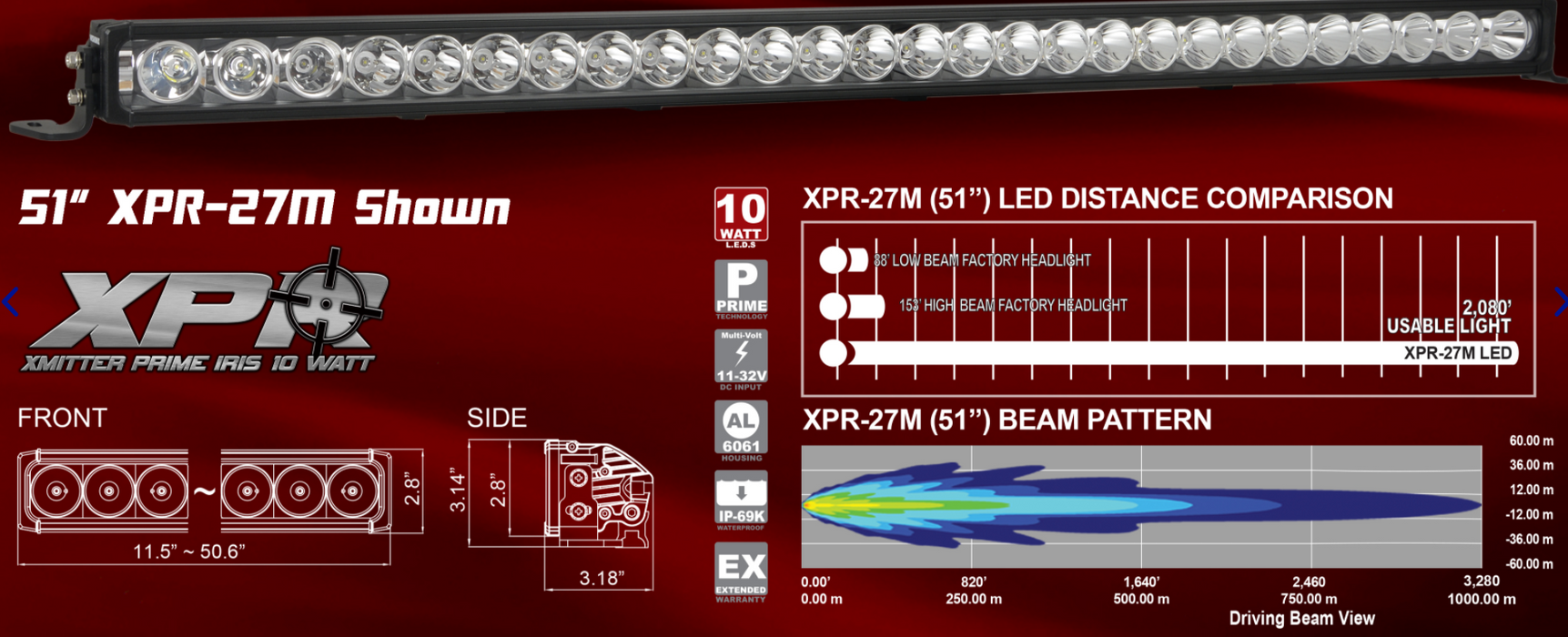Vision-X XPR LED Bar in verschiedenen Größen - THEGREENMONKEY