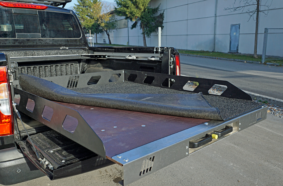Schwerlast Auszug PESADA 600kg 1500mm x 1100mm PickUp Cargo Slide Heavy Duty Schublade Ladeboden