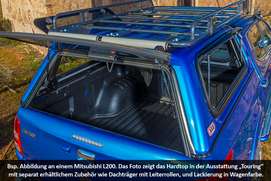 Standard Hardtop für Mitsubishi L200 Ab '15 Doka Flach, mit Schiebefenster