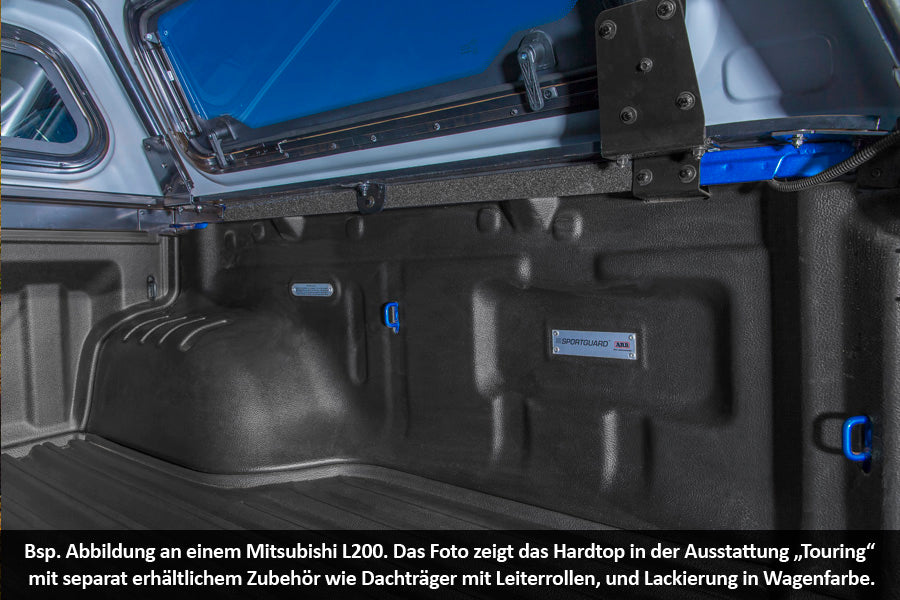 Touring Hardtop für Mitsubishi L200 Ab '15 Doka Flach Seitl. Klappfenster
