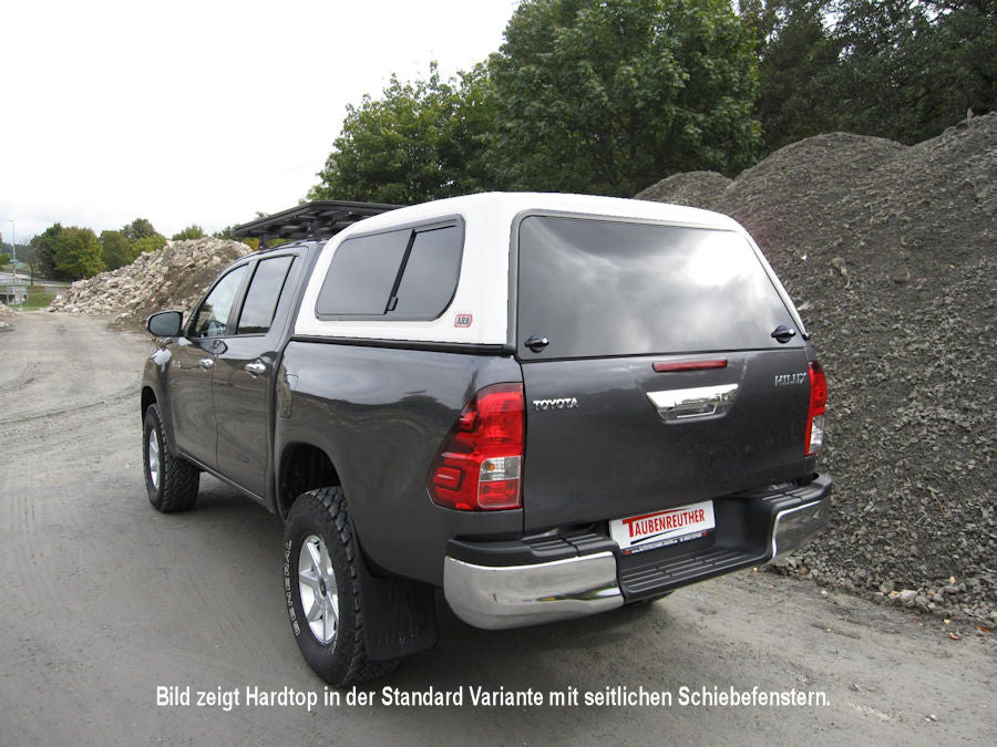 Standard Hardtop Für Toyota Hilux Ab '15 Doka Flach, Glatt, mit Schiebefenster