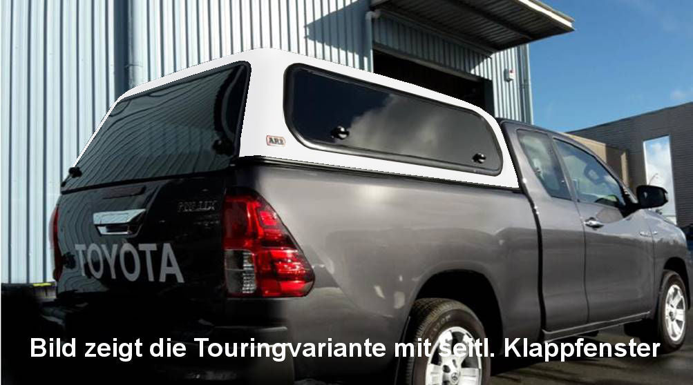 Touring Hardtop Für Toyota Hilux Ab'15 Xtra Flach, Glatt, Seitl. Klappfenster