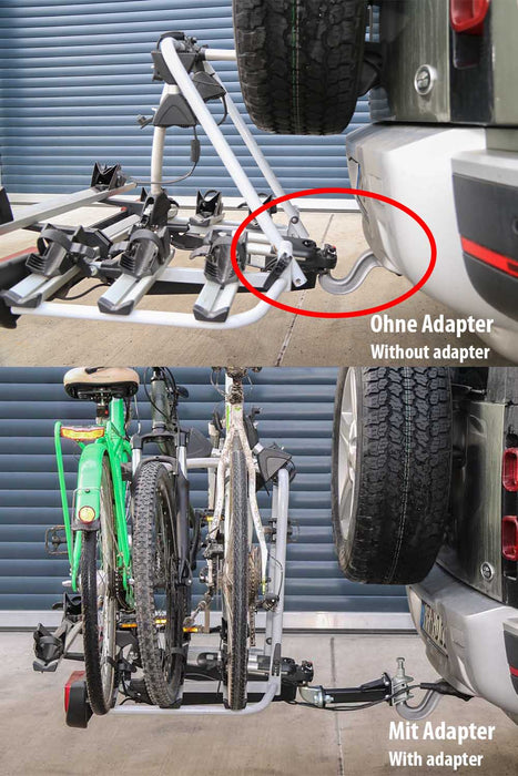 Schraubbarer Adapter für Fahrradträger für Kugelkopfkupplung