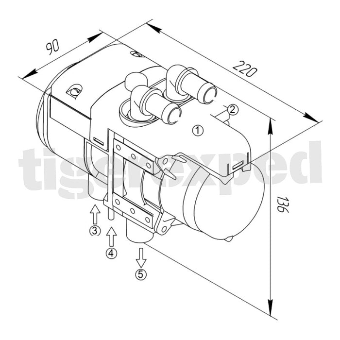Standheizung AUTOTERM (Planar) URAL EDITION 2D12 Komplettset für VW T5 —  thegreenmonkey