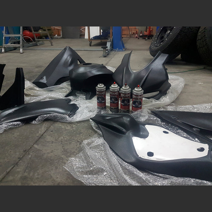 Kühlergrill Beschichtung schwarz matt seidenglanz tuning Herculiner Spray Aerosol 1,15m2