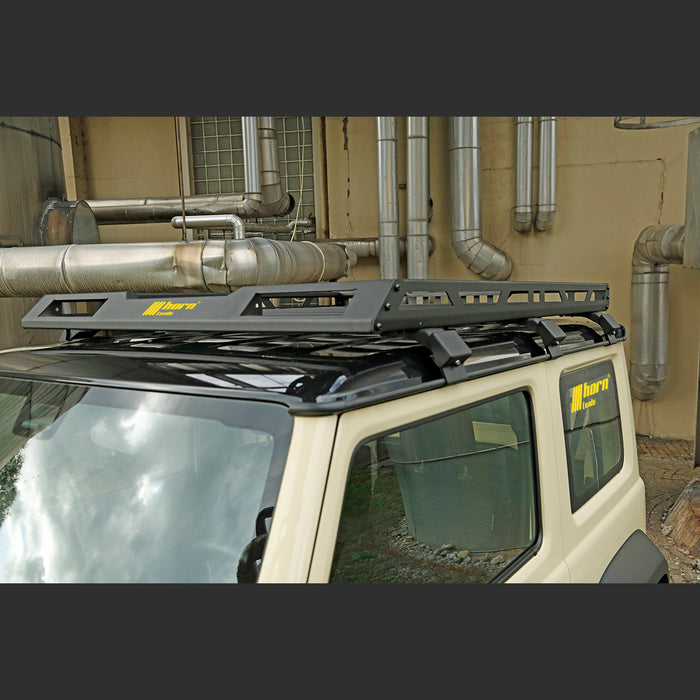 Dachträger EL PORTADOR Suzuki Jimny GJ mit fixer Reling Alu schwarz by horntools Offroad 4x4 Dachzelt Zubehör