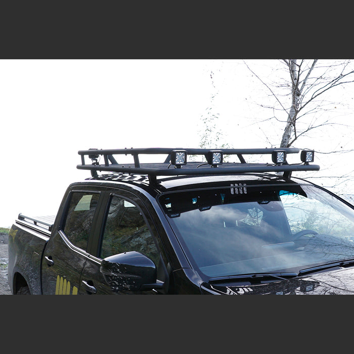 Mercedes X-Klasse Dachträger NAVIS RAIL mit fixer Rail Tube Alu schwarz für Dachzelt und LED Lightbar horntools Zubehör