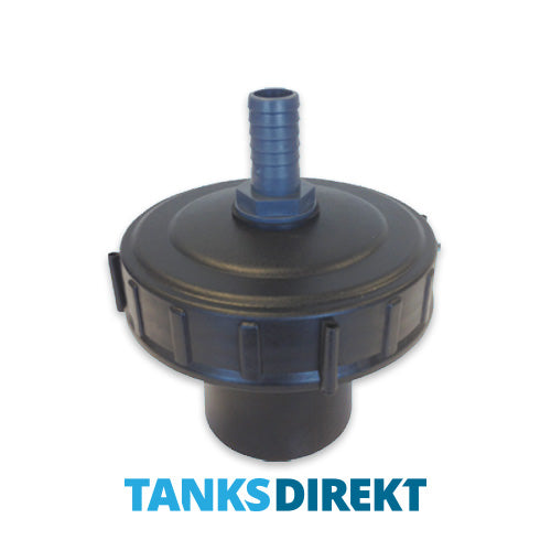 Tankdeckel schwarz 15 cm Innengewinde mit Schwimmerventil 1 Zoll- 25 mm Schlauchanschluss