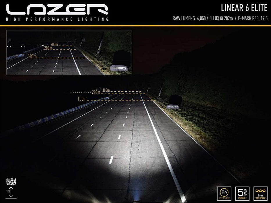 LAZER LAMPS LINEAR-6 ELITE schwarz - THEGREENMONKEY