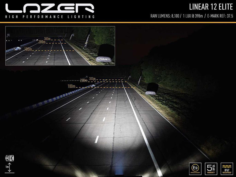 LAZER LAMPS LINEAR-12 ELITE schwarz mit ODER ohne Positionslicht - THEGREENMONKEY