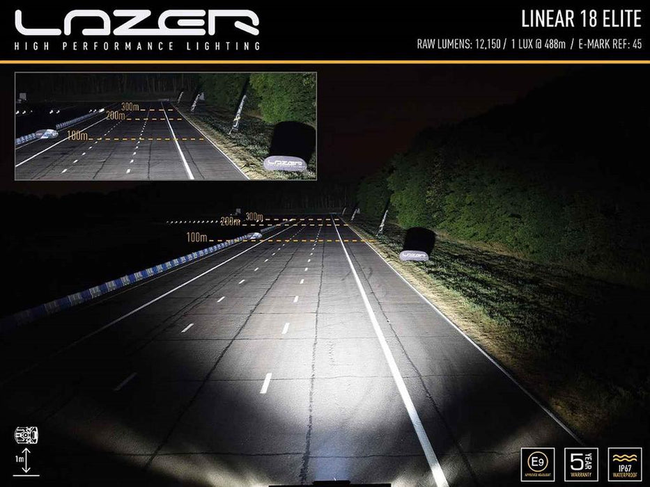 LAZER LAMPS LINEAR-18 ELITE mit Positionslicht schwarz - THEGREENMONKEY