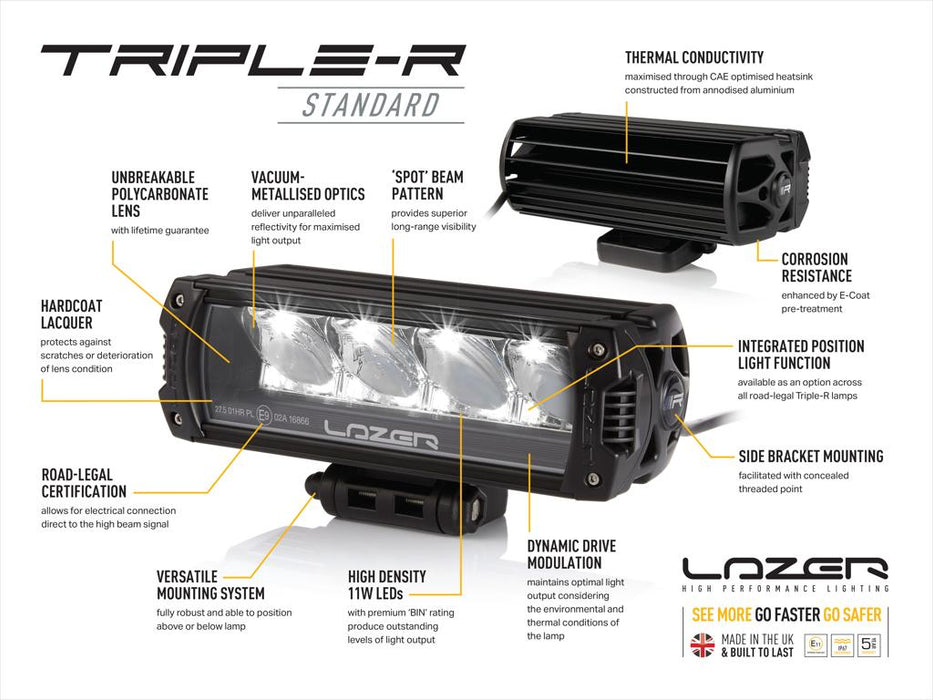 Lazer Lamps Kühlergrill-Kit Vw T5 (2010+) Inkl. 2X Triple-R 750 G2 Standard