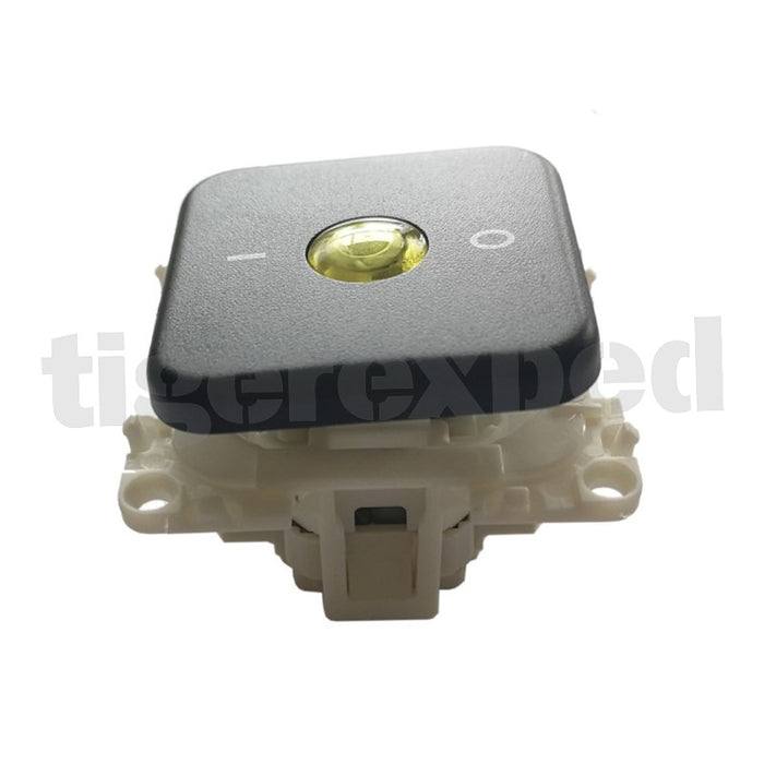 Schalter 2-polig 230V mit gelber LED Kontrollleuchte, Tiefe 25mm, Syst —  thegreenmonkey