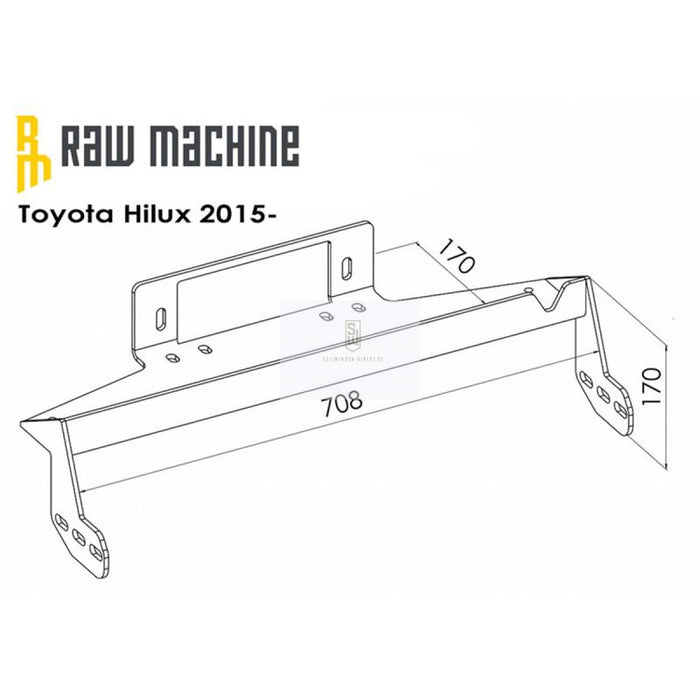 Seilwinden Anbausatz Toyota Hilux 2015-2021 170mm