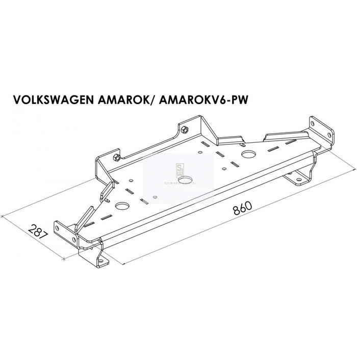 Seilwinden Anbausatz VW Amarok V6 2016-