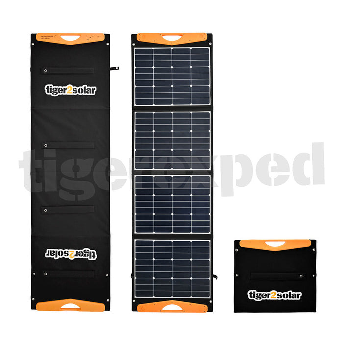 Solartasche 160Wp "big tiger 160/USB truck edition" mit 2xUSB und Kabelsatz (12V/24V-geeignet, ETFE-Oberfläche)
