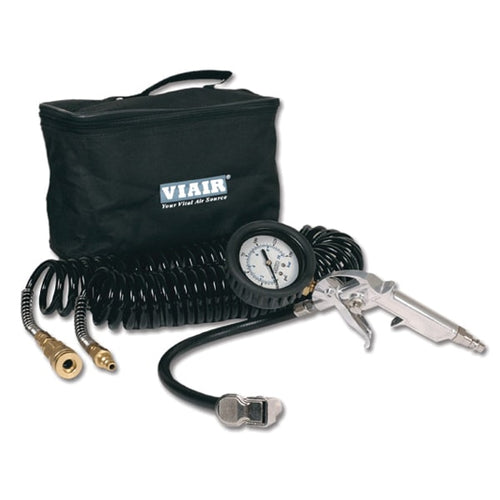 VIAIR - Inflation Kit w/2.5? Mechanical Gauge Tire Gun, 150 PSI, 30? Hose, Carry Bag